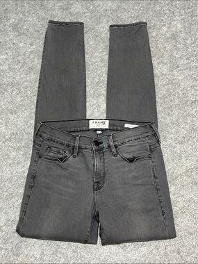 Frame Denim Skinny Jeans in Charcoal